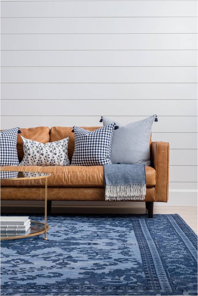 Area Rugs that Go with Brown Leather Furniture Blue Rug Leather Couch