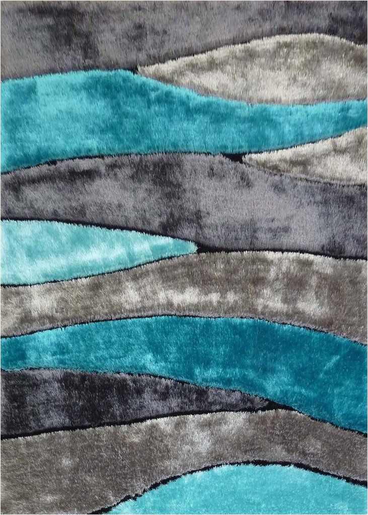 Area Rugs with Grey and Turquoise Gray and Blue Abstract 8×11 Rug