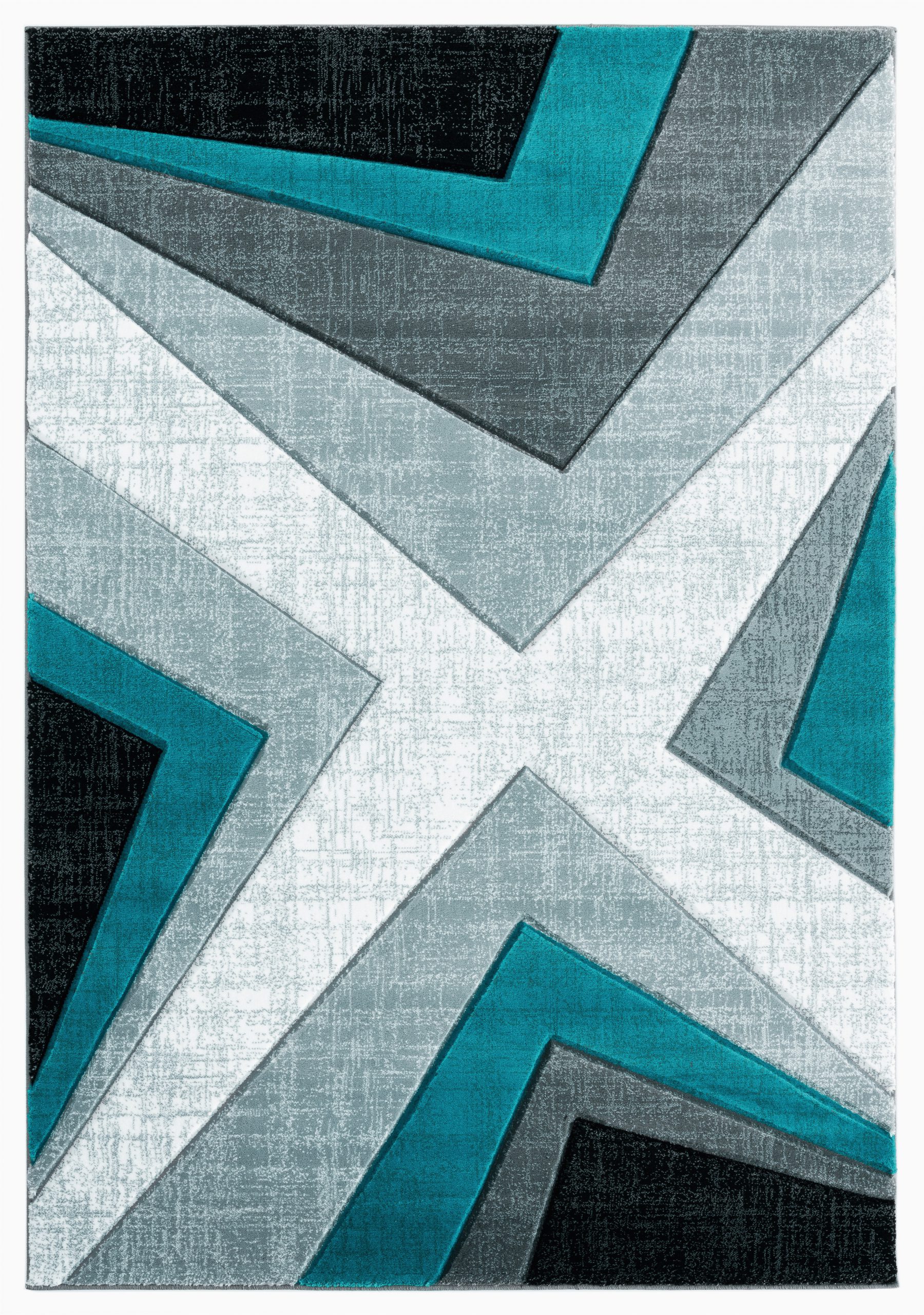 Area Rugs with Grey and Turquoise Zonia Geometric Turquoise Black Gray area Rug
