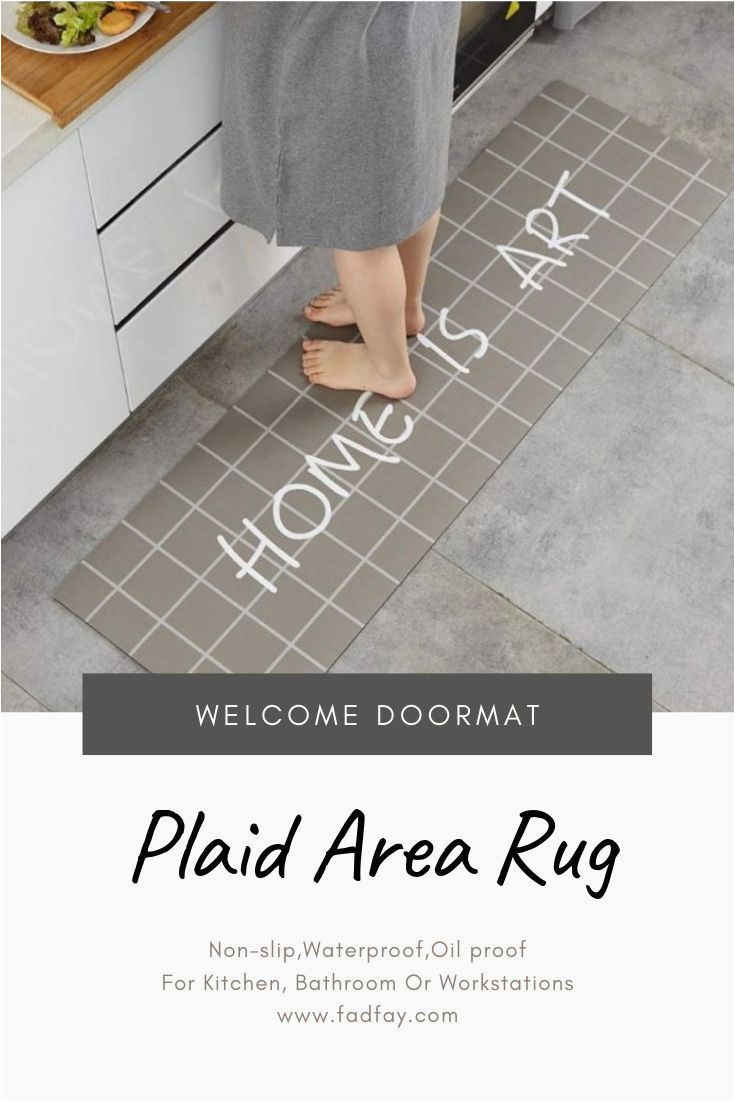 Area Rugs with Waterproof Backing Plaid Design Non Slip Waterproof area Rugs Oil Proof Non