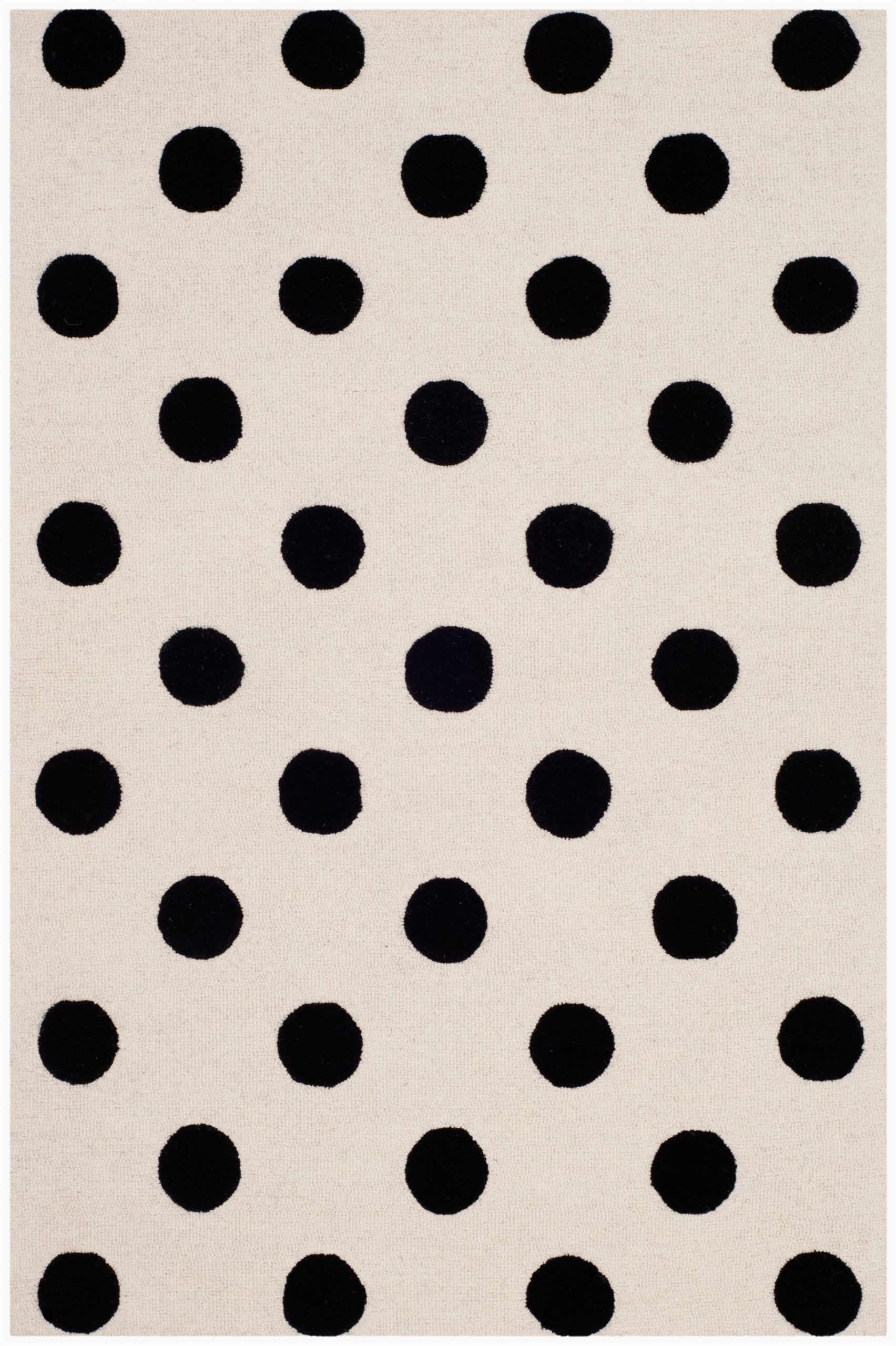 Black and White Polka Dot area Rug Rectangular 3 X 5 Rug White In 2020
