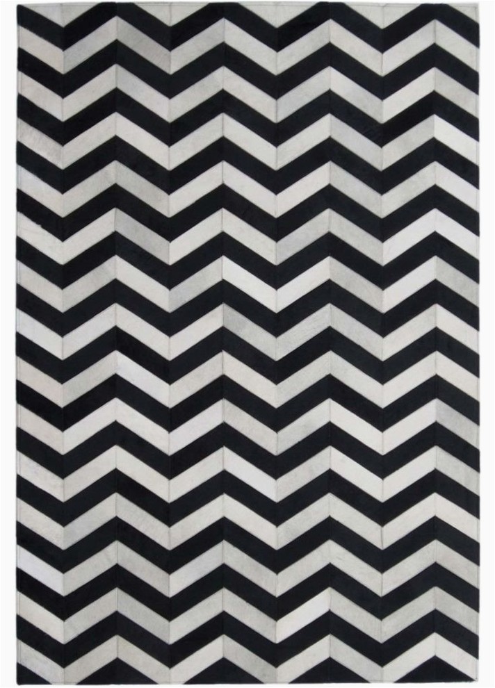 Black and White Striped area Rug 8×10 Madisons Black and White Cowhide Patchwork Rug Chevron Pattern 6×9
