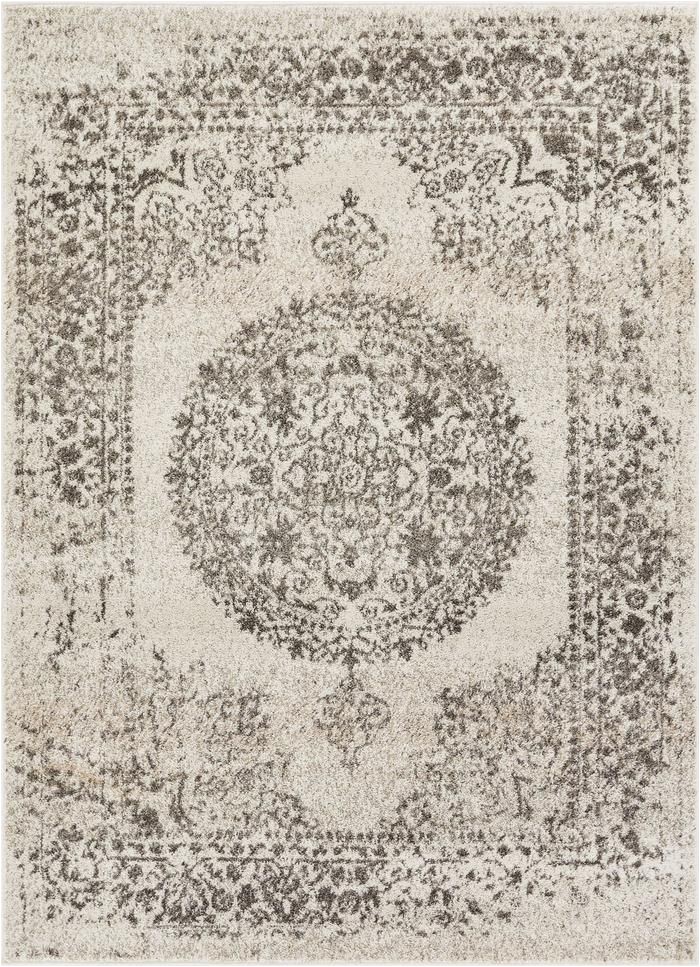 Black Friday area Rugs 2019 Mora Ivory Traditional Vintage Persian Distressed Rug