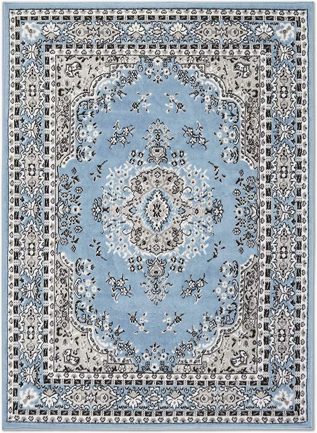 Blue and Gray area Rugs 9×12 Amazon Light Blue Traditional 9×12 oriental area