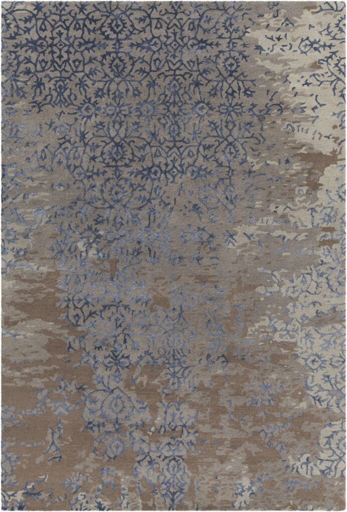 Blue Gray and Tan area Rug Rupec Collection Tufted area Rug In Grey Blue and Rugs 5×8