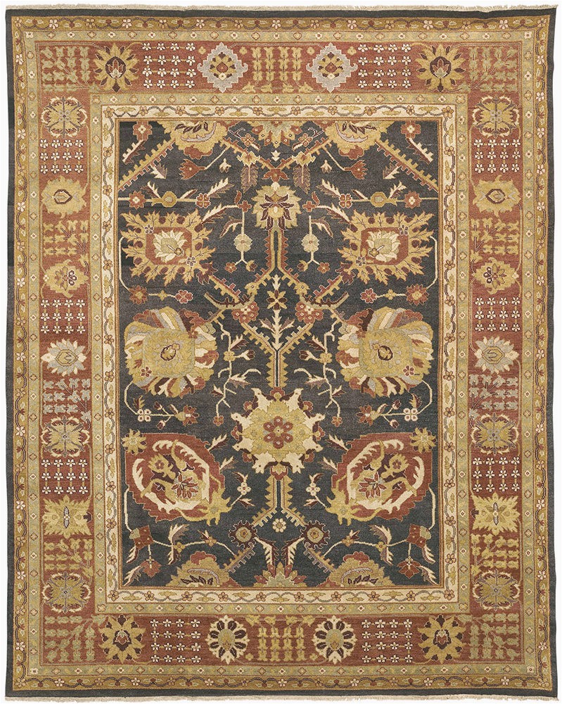 Brown and Rust area Rugs Due Process Jinan Tabriz Brown Rust area Rug