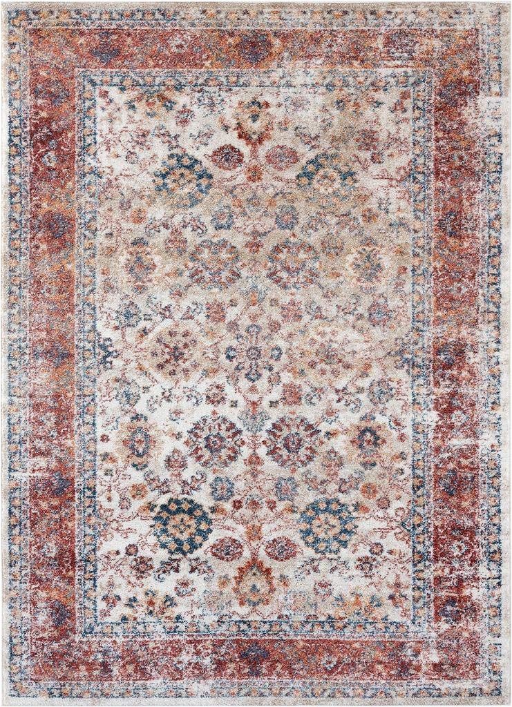 Cheap 5 by 7 area Rugs Luxe Weavers Ivory oriental 5×7 area Rug 7159