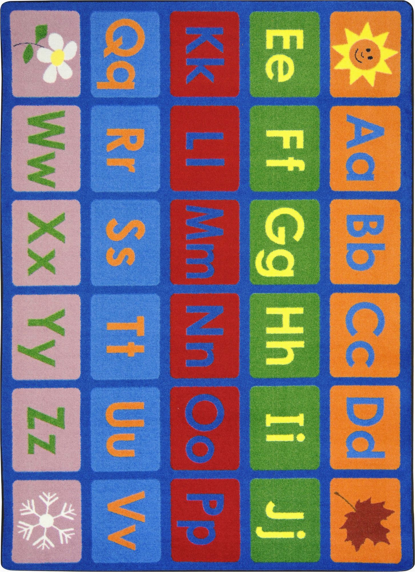 Cheap area Rugs for Classroom Kid Essentials Any Day Alphabet Blue area Rug