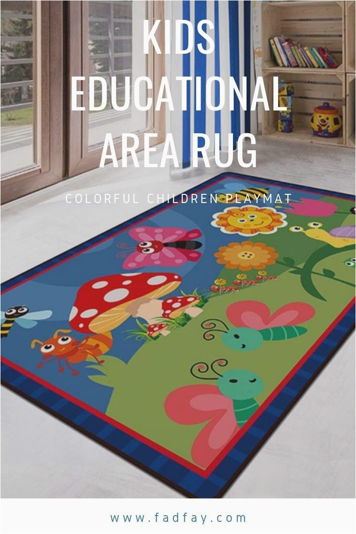 Cheap area Rugs for Classroom Kids Rug 5 X7 Animals Educational area Rug Colorful