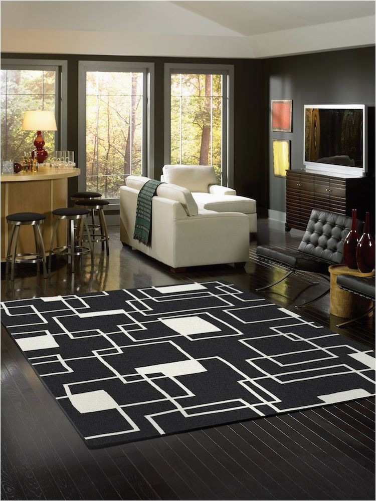 Extra Large Living Room area Rugs Milliken Contemporary Geometric Black and area Rug
