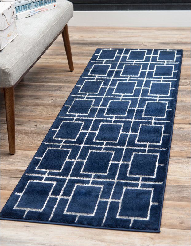 Gray and Navy Blue area Rug Glam Gray area Rug