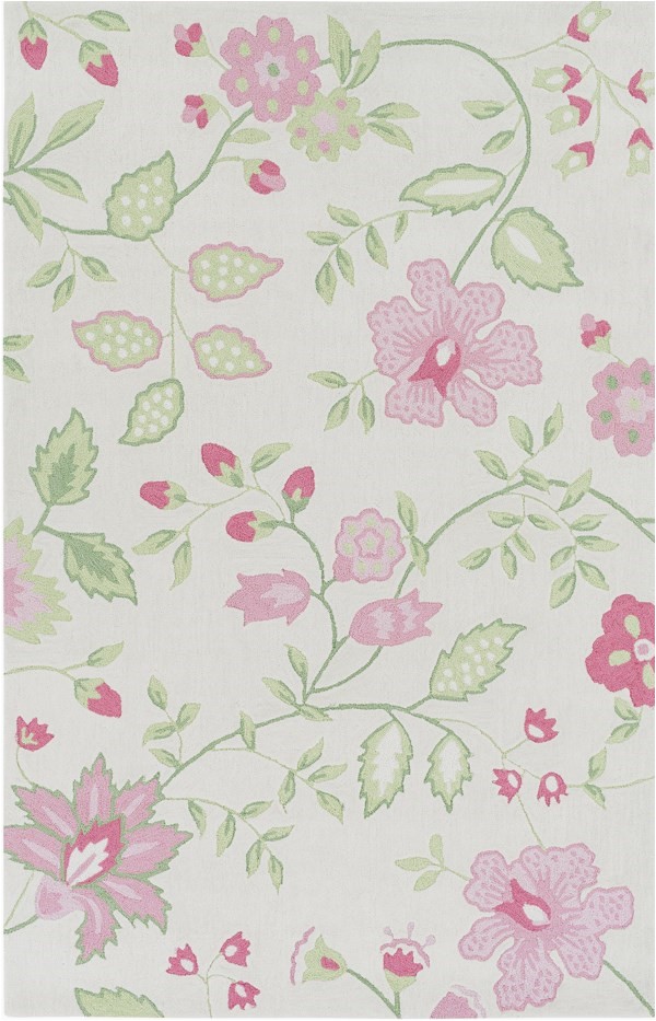 Green and Pink area Rugs Surya Skidaddle Pastel Floral area Rugs