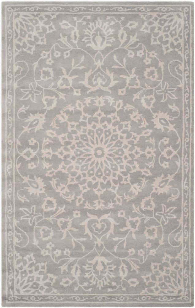 Grey and Silver area Rugs Bella Grey Silver 5 Feet X 8 Feet area Rug