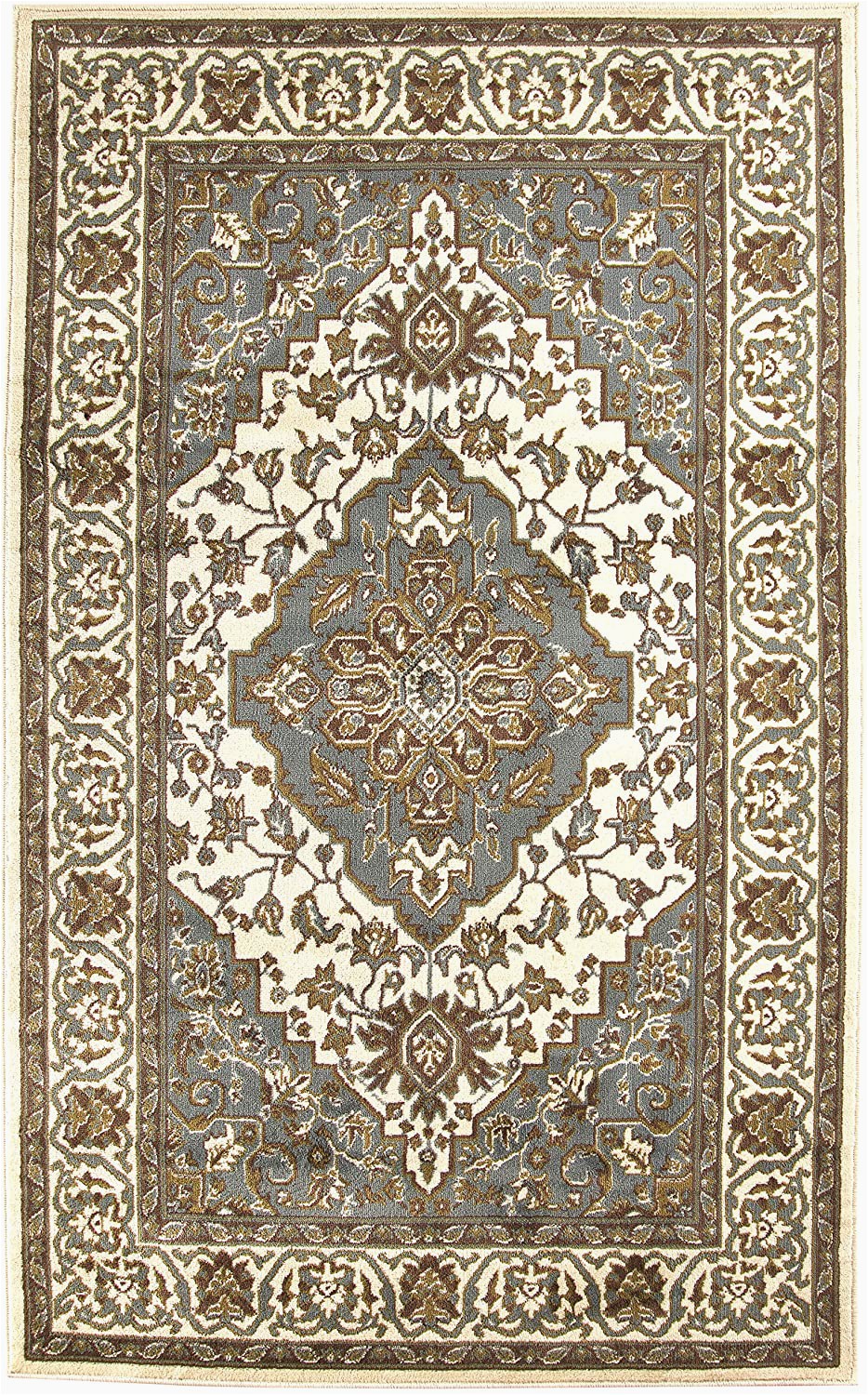 Home Goods area Rugs 5×8 Superior Glendale Collection area Rug Traditional Brown oriental Rug 8 Mm Pile Jute Backing Floor Rug Green 5 X 8