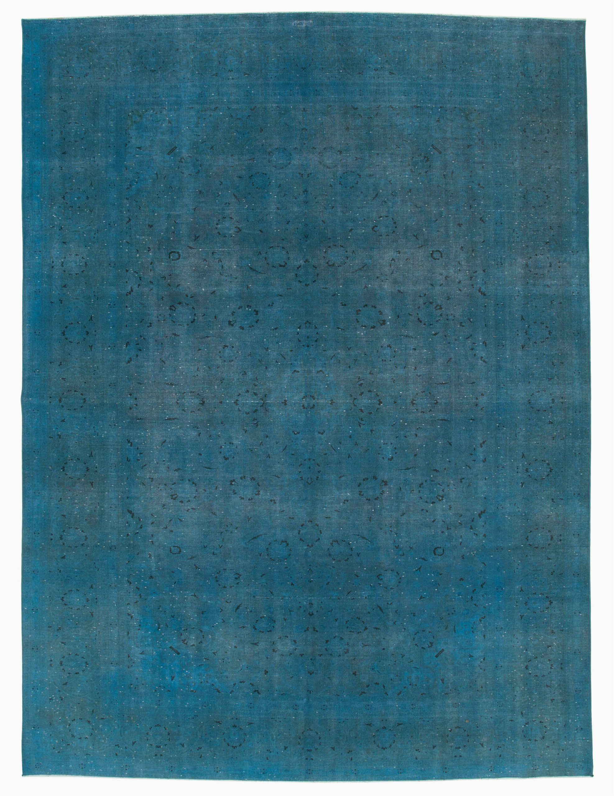 Large Teal Blue area Rugs 9×12 Blue Overdyed area Rug 5565