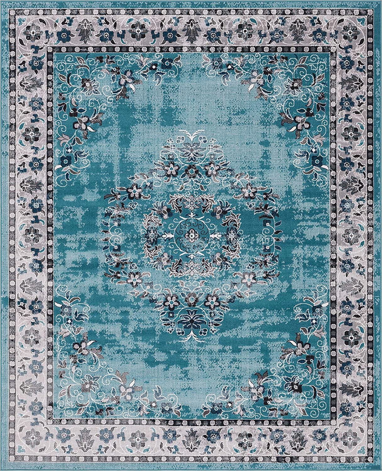 Large Teal Blue area Rugs Amazon Rugs Lucerne Collection area Rug – 8×10 Blue