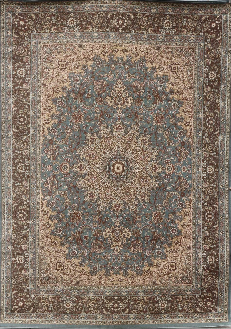 Light Blue and Brown area Rugs Feraghan New City Traditional isfahan Wool Persian area Rug 2 X 3 Light Blue Silver