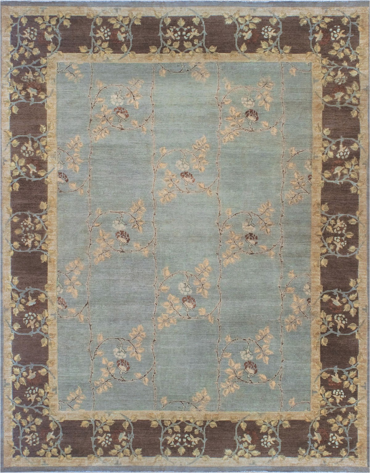 Light Blue and Brown area Rugs Stickley