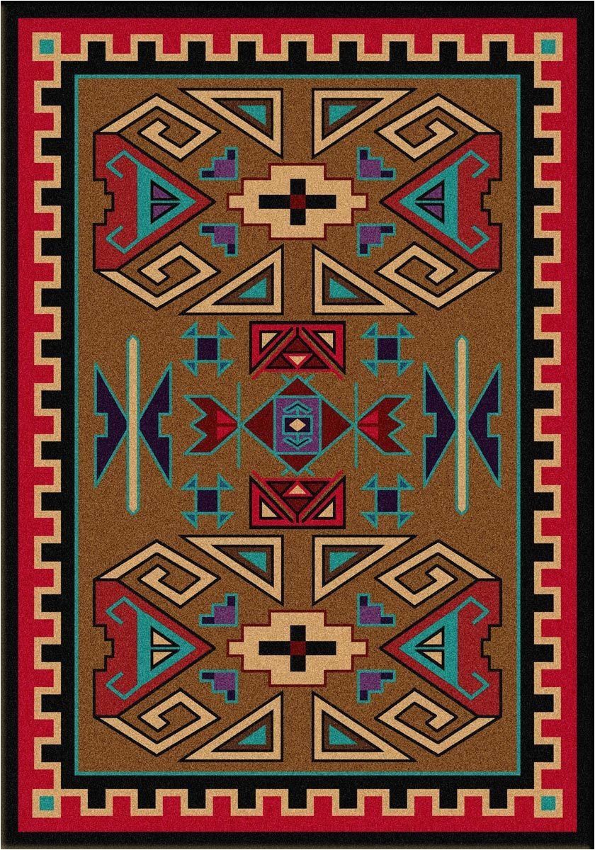 Native American Design area Rugs Four Rams Rug 8 X 11