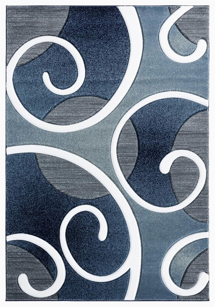 Navy Blue and Teal area Rugs United Weavers Bristol 2050 Riley Navy area Rug