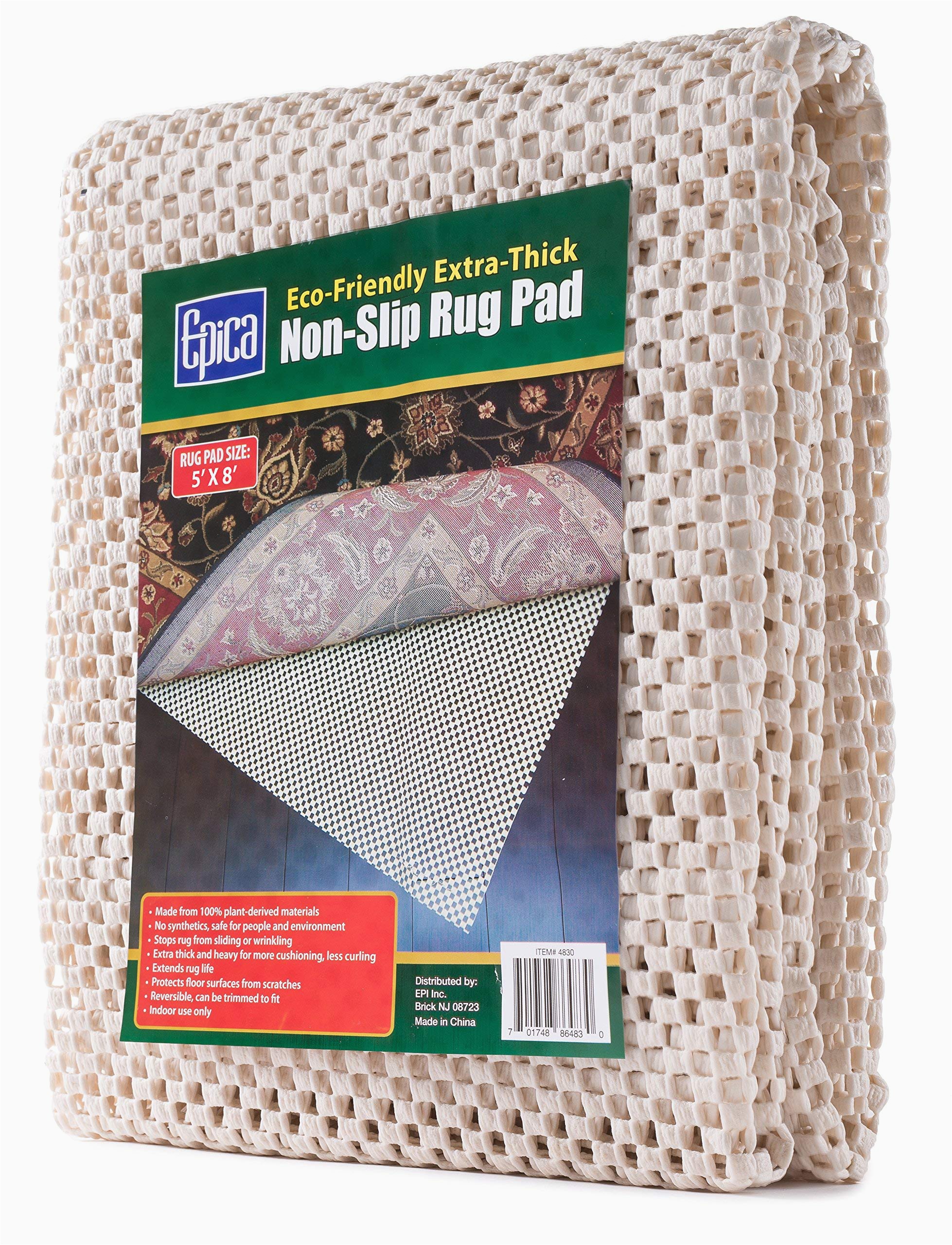 Non Skid area Rug Pad Epica Super Grip Non Slip area Rug Pad 5 X 8 for Any Hard Surface Floor Keeps Your Rugs Safe and In Place