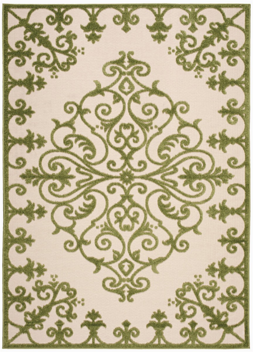 Nourison Aloha Green Indoor Outdoor area Rug Nourison Aloha Alh12 Green area Rug