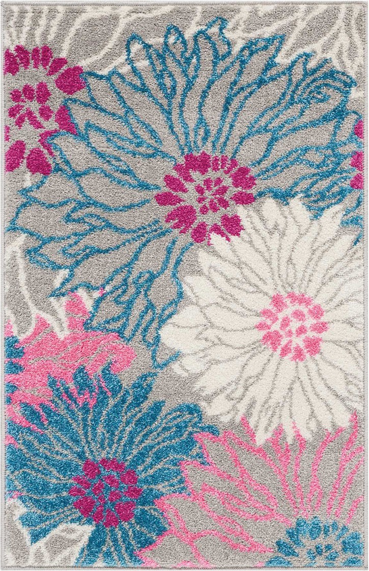 Pink and Teal area Rug Nourison Passion Psn17 Grey area Rug