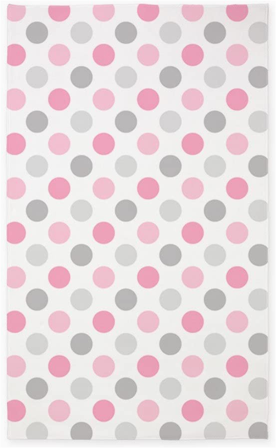 Pink Polka Dot area Rug Cafepress Pink Gray Polka Dots Decorative area Rug Fabric Throw Rug