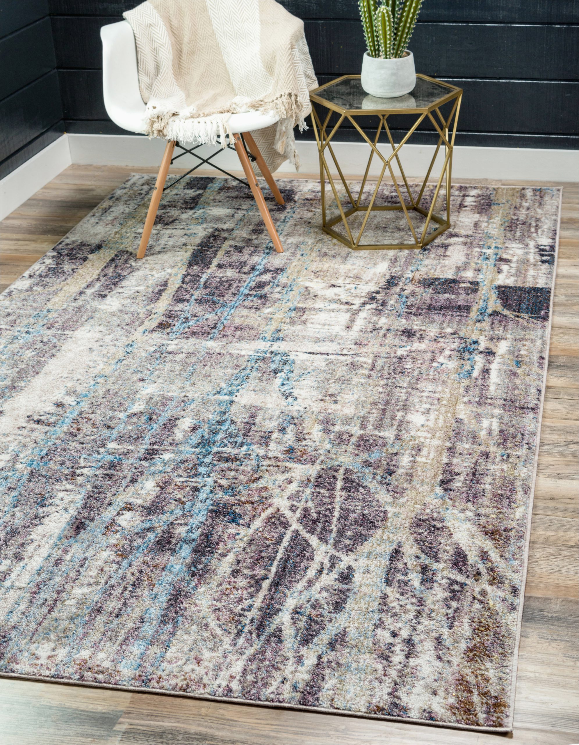 Reasor Ivory Blue area Rug Downtown Gramercy area Rug