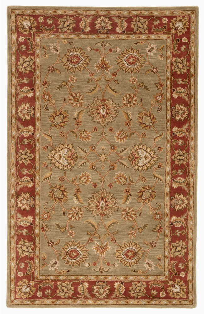Red Brown and Tan area Rugs Anthea Handmade Floral Tan Red area Rug 9 X12