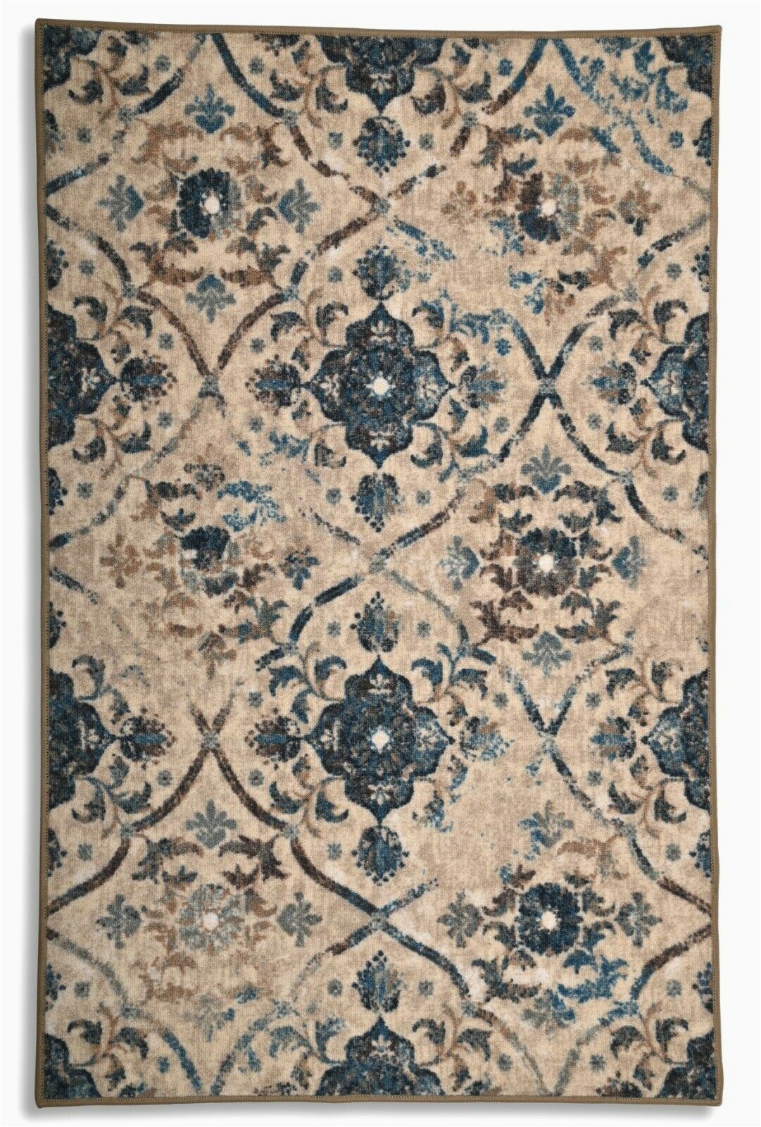 Rubber Backed 3×5 area Rugs Boarders Rugs Anti Bacterial Rubber Back area Rugs Non Skid Slip 3 3×5 Floor Rug