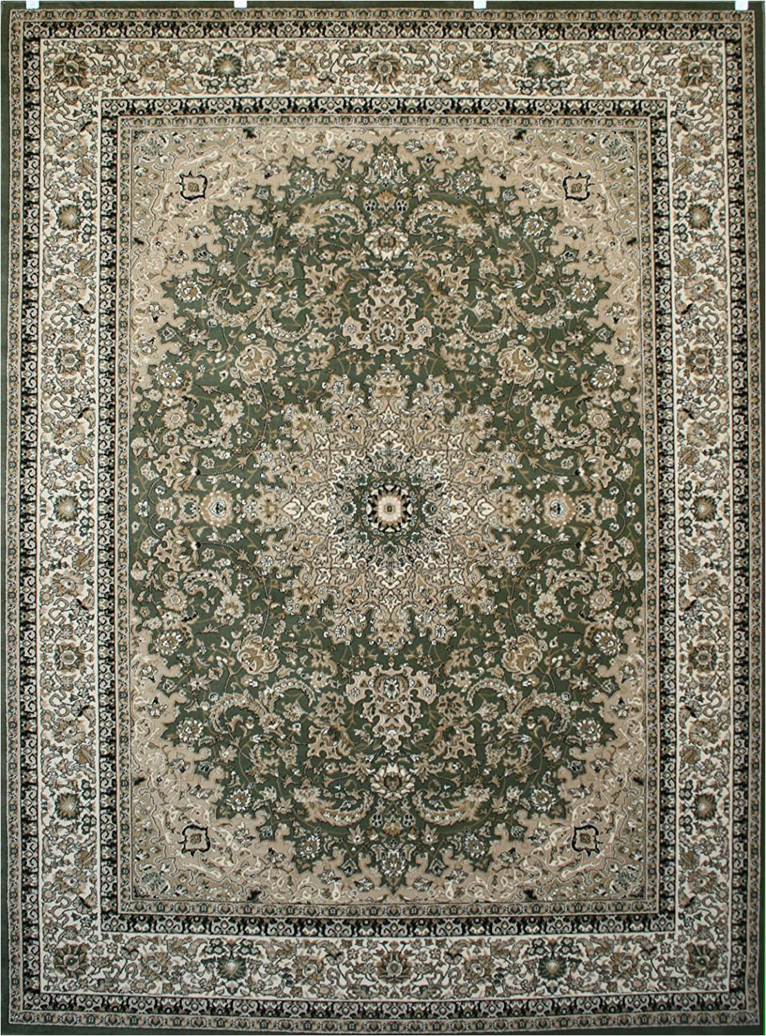 Sage Green area Rug 5×7 Feraghan New City Traditional isfahan Wool Persian area Rug 4 Round Sage Green