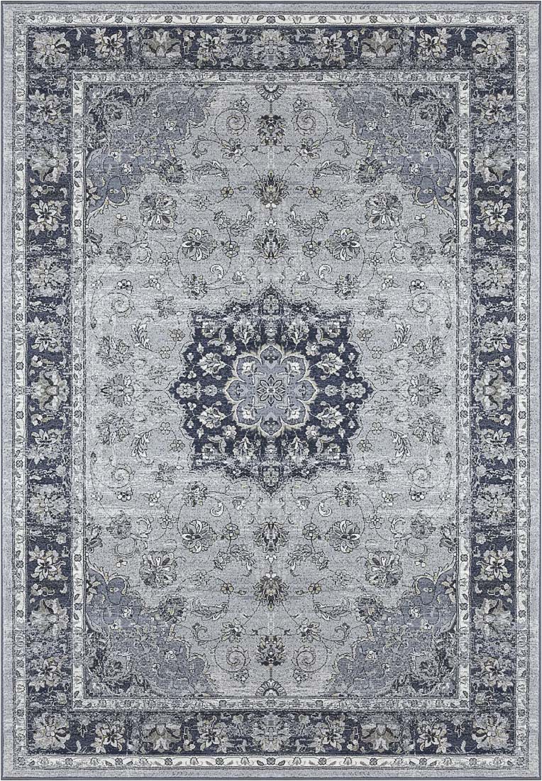 Silver and Blue area Rugs Dynamic Ancient Garden 9686 Silver Blue area Rug