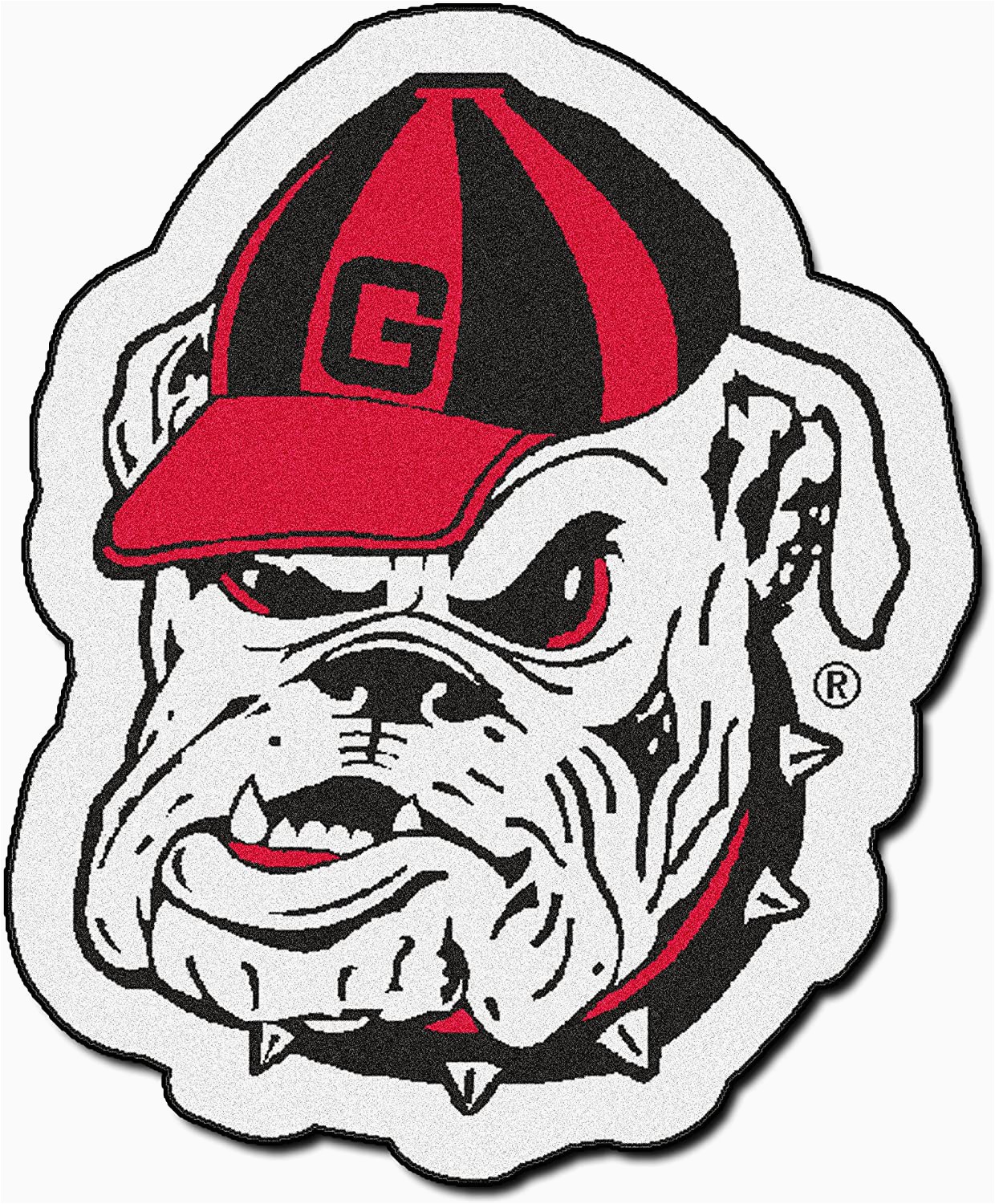 University Of Georgia area Rugs Fanmats 8317 Ncaa University Of Georgia Bulldogs Nylon Face Mascot Rug Team Color Approx 3 Ft X 4 Ft