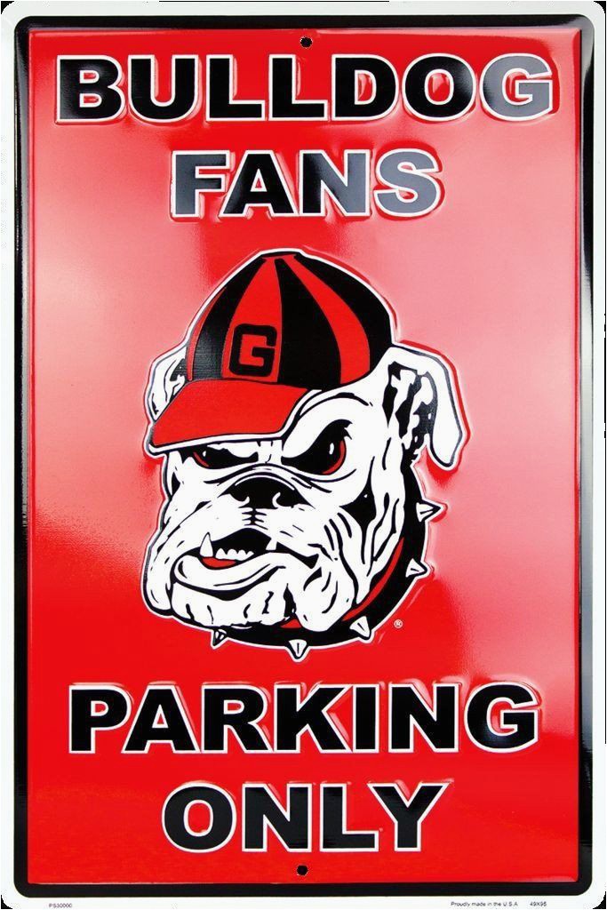 University Of Georgia area Rugs Georgia Bulldog Fans Parking Only Large Metal Sign In 2020