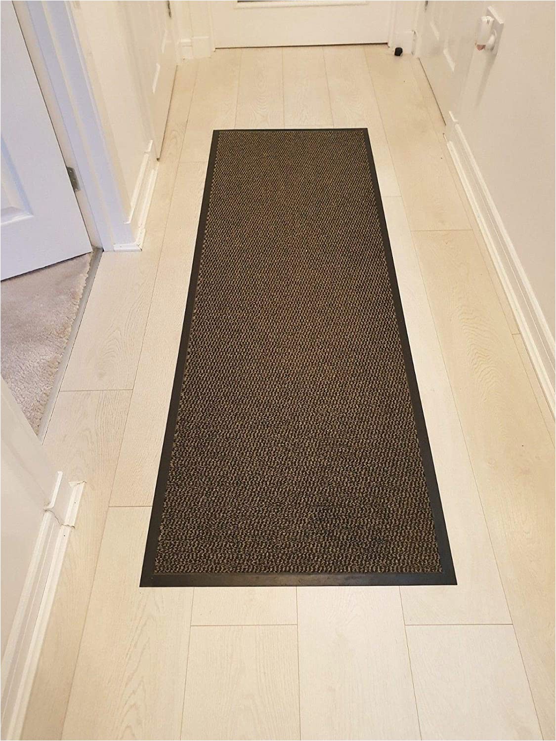 Washable area Rugs with Rubber Backing Wilson Direct Barrier Mats Runners Rugs Heavy Duty Washable Anti Slip Kitchen Hall Doormat Non Slip Rubber Backing Beige Brown 90cm Wide 200cm Long