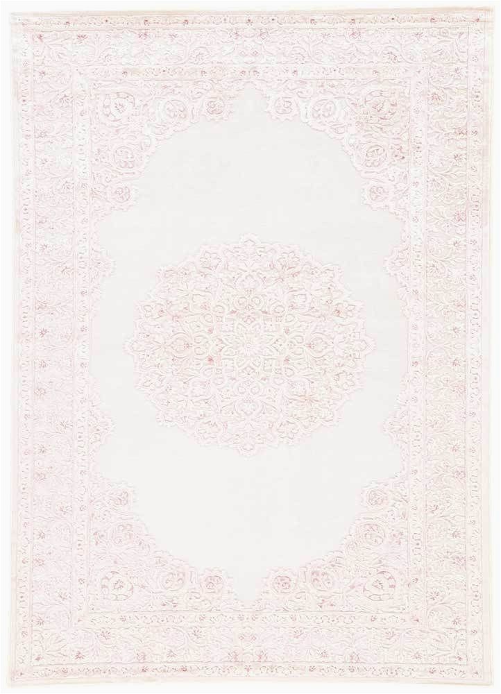 White area Rug for Nursery Malo Medallion Pink & White area Rug In 2020