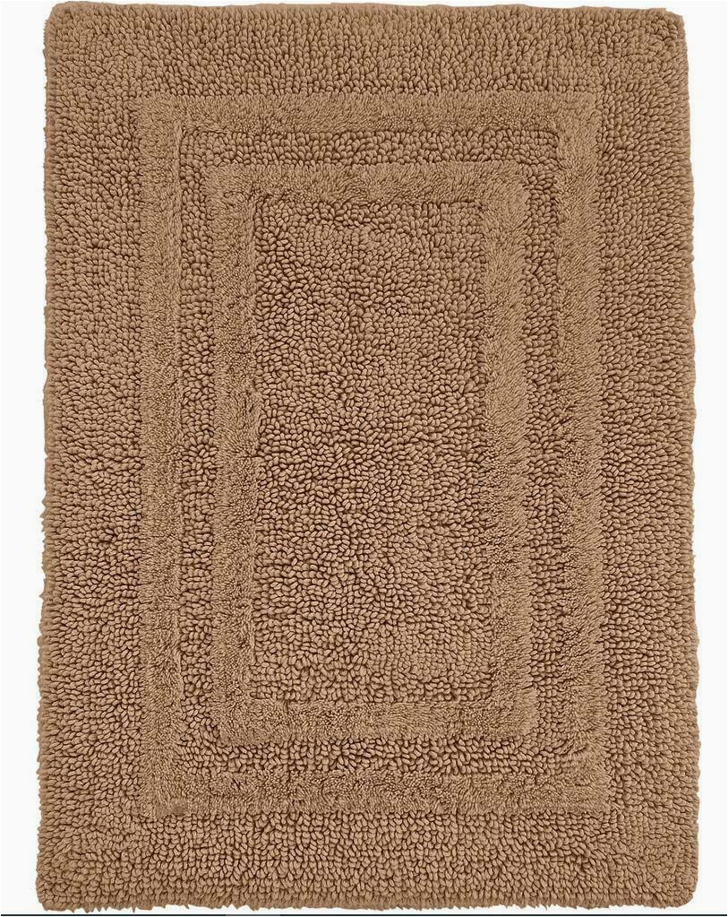 100 Cotton Reversible Bath Rugs Hotel Collection Reversible Cotton Bath Mat 27×48 solid Brown Chamois Huge