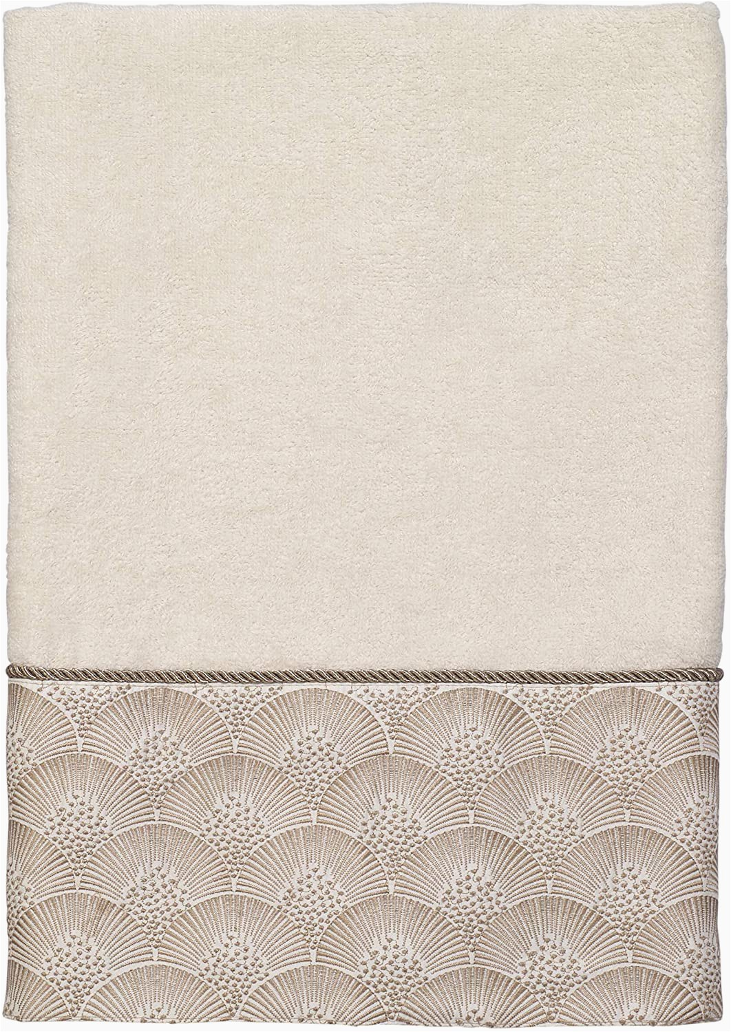 Avanti Galaxy Bath Rug Avanti Linens Deco Shell Bath towel E Size Ivory