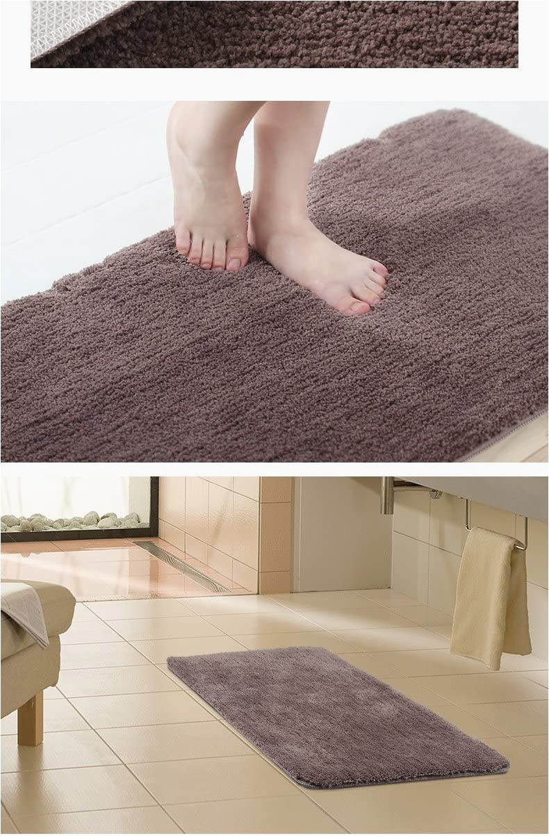 Bath Rugs without Rubber Backing Hom Oda Microfiber Bath Rug Non Slip Bath Shower Mat