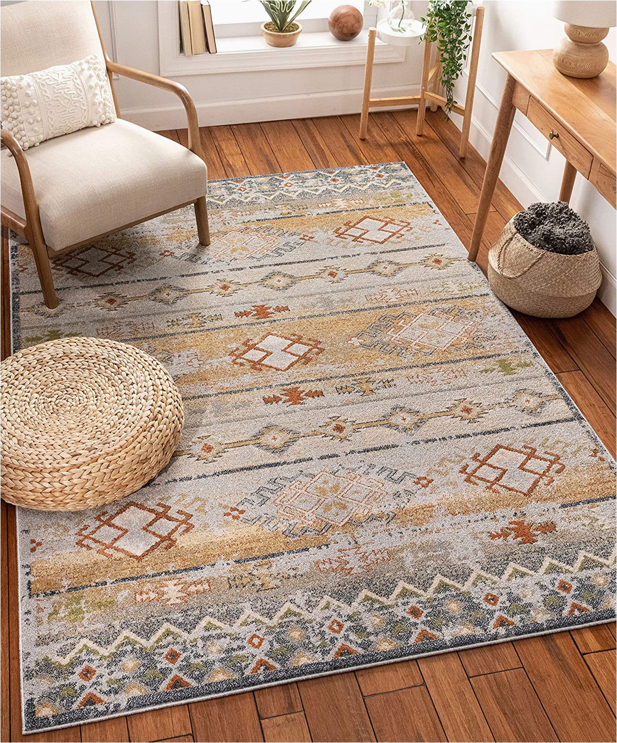 Bed Bath and Beyond area Rugs 4×6 Well Woven Elu Cream Vintage Panel Pattern area Rug 5×7 5 3" X 7 3"