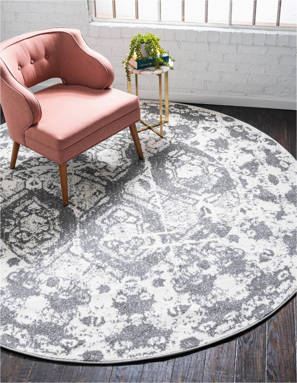 Bed Bath and Beyond Round area Rugs Brighella Light Gray Vintage 3 Ft Round area Rug In 2020