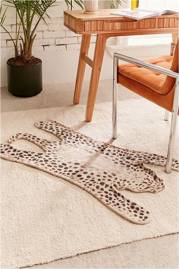 Chenille Lines Bath Rug Collection Tammas Printed Tiger Shaped Chenille Rug