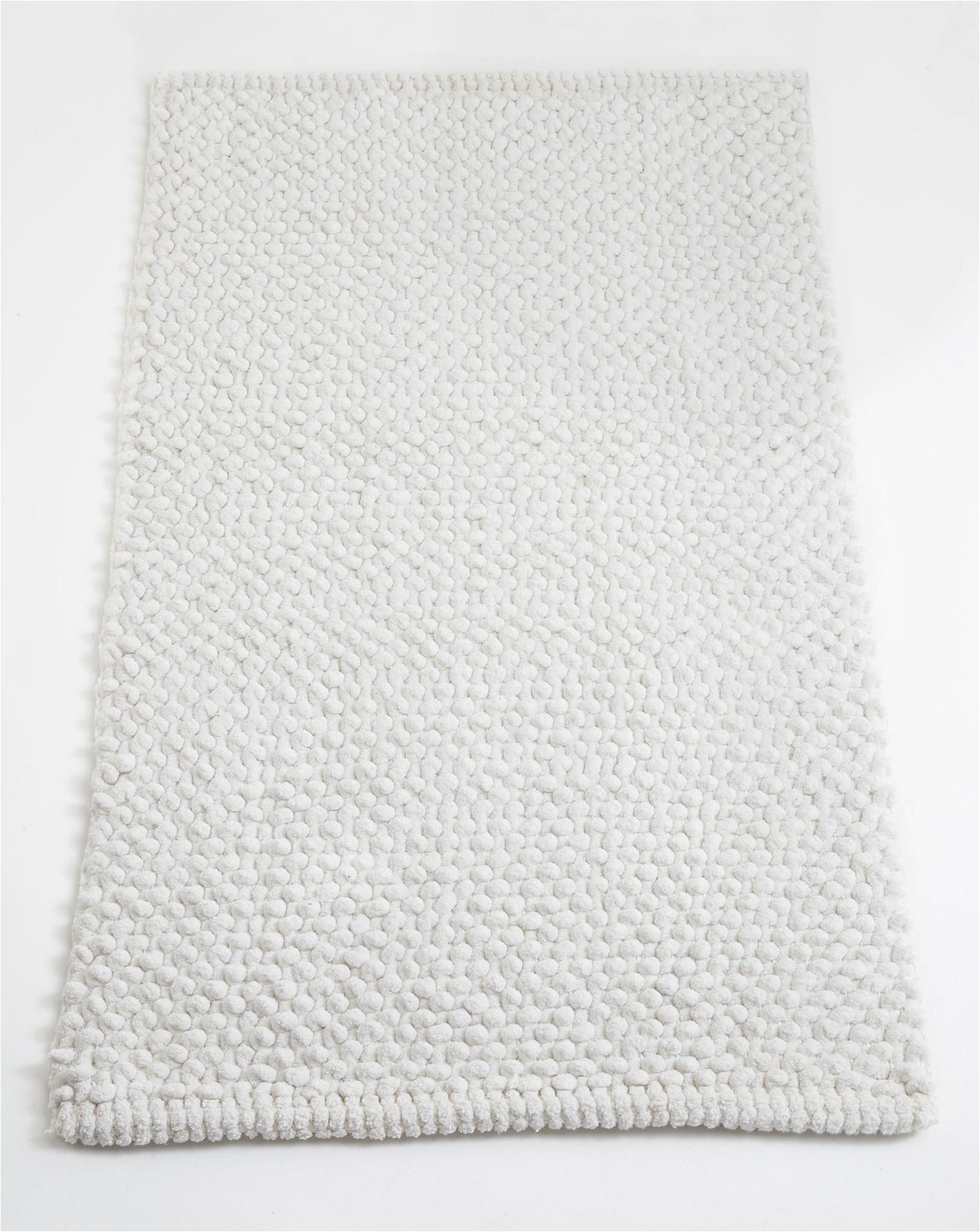 Cotton Bath Rugs Made In Usa Cotton Bobble Bath Mats White