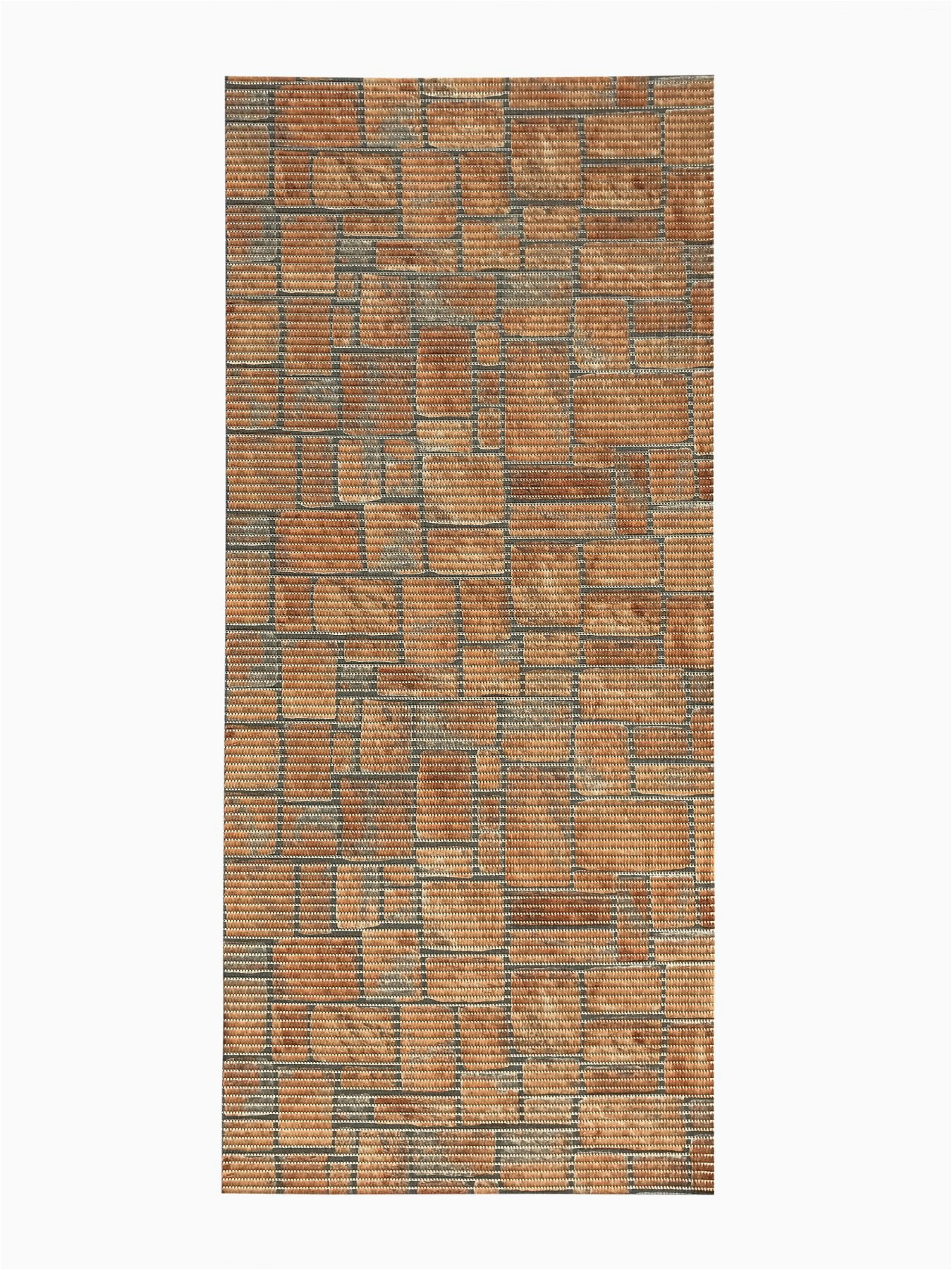 Cut to Fit Bath Rug All Design Mats Cushioned Non Slip Rubber Backing 3d Stone Print Doormat Easy Cut to Fit In Your Hallway Bathroom or Kitchen orange Brown Aqua