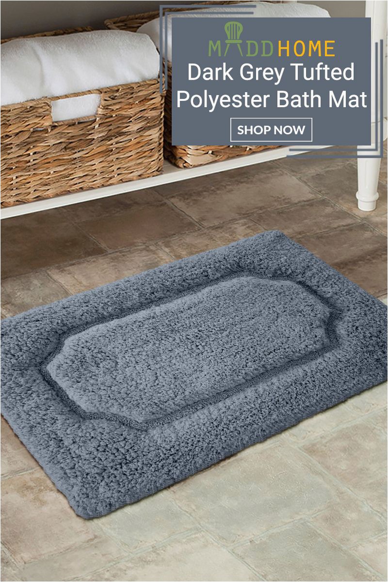 Dark Gray Bath Rugs Add A Color and fort to Your Bathroom Dark Grey Tufted