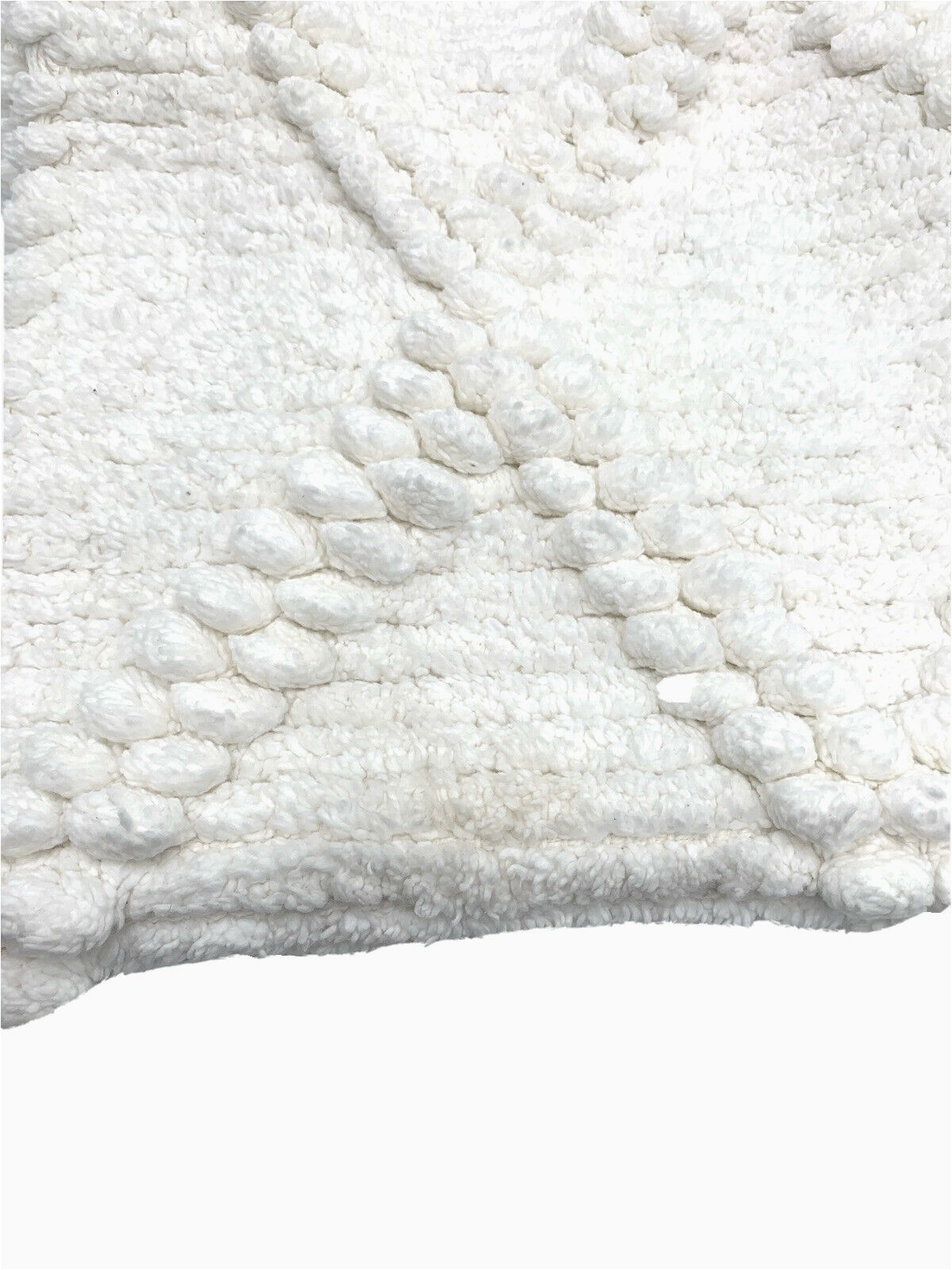 Diamond Handloom Bath Rug Diamond Handloom Bath Rug Cotton In White 24 In X 40 In