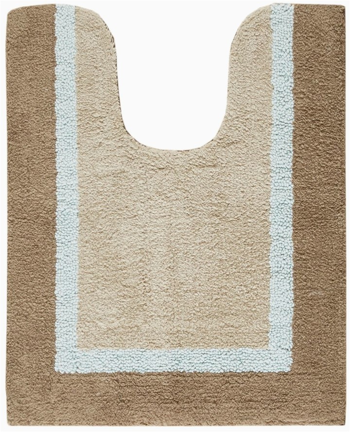 Garland Deco Plush 3 Pc Bath Rug Set Striped Contour Bath Rug