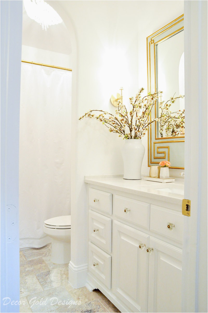 Gold Bath towels and Rugs to Match Elegant Powder Bathroom Reveal Decor Gold Designs