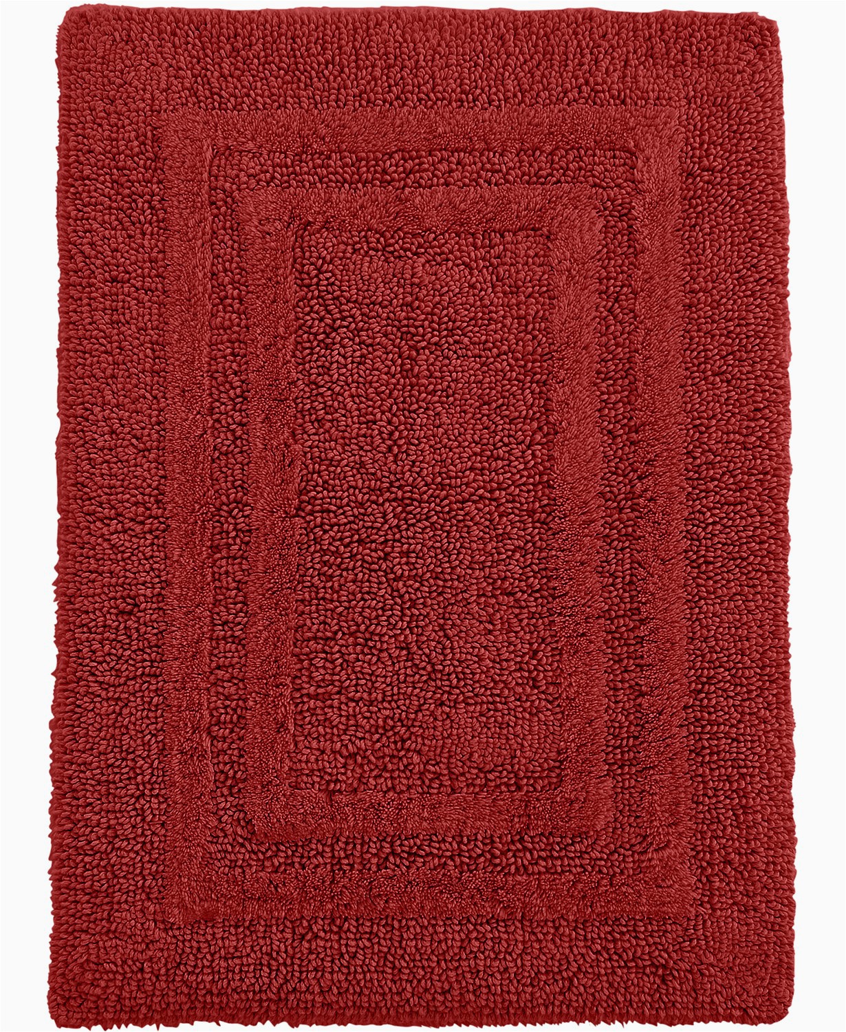 Hotel Collection Reversible Bath Rug Hotel Collection Cotton Super soft Reversible Bath Rug with Eight Understated Hues to Match Any Bath Décor 27 Inch by 48 Inch Red